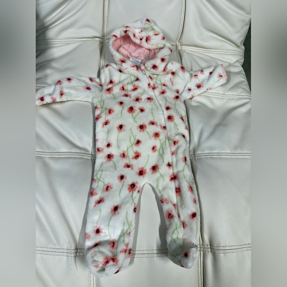 Floral Hooded Kids One Piece